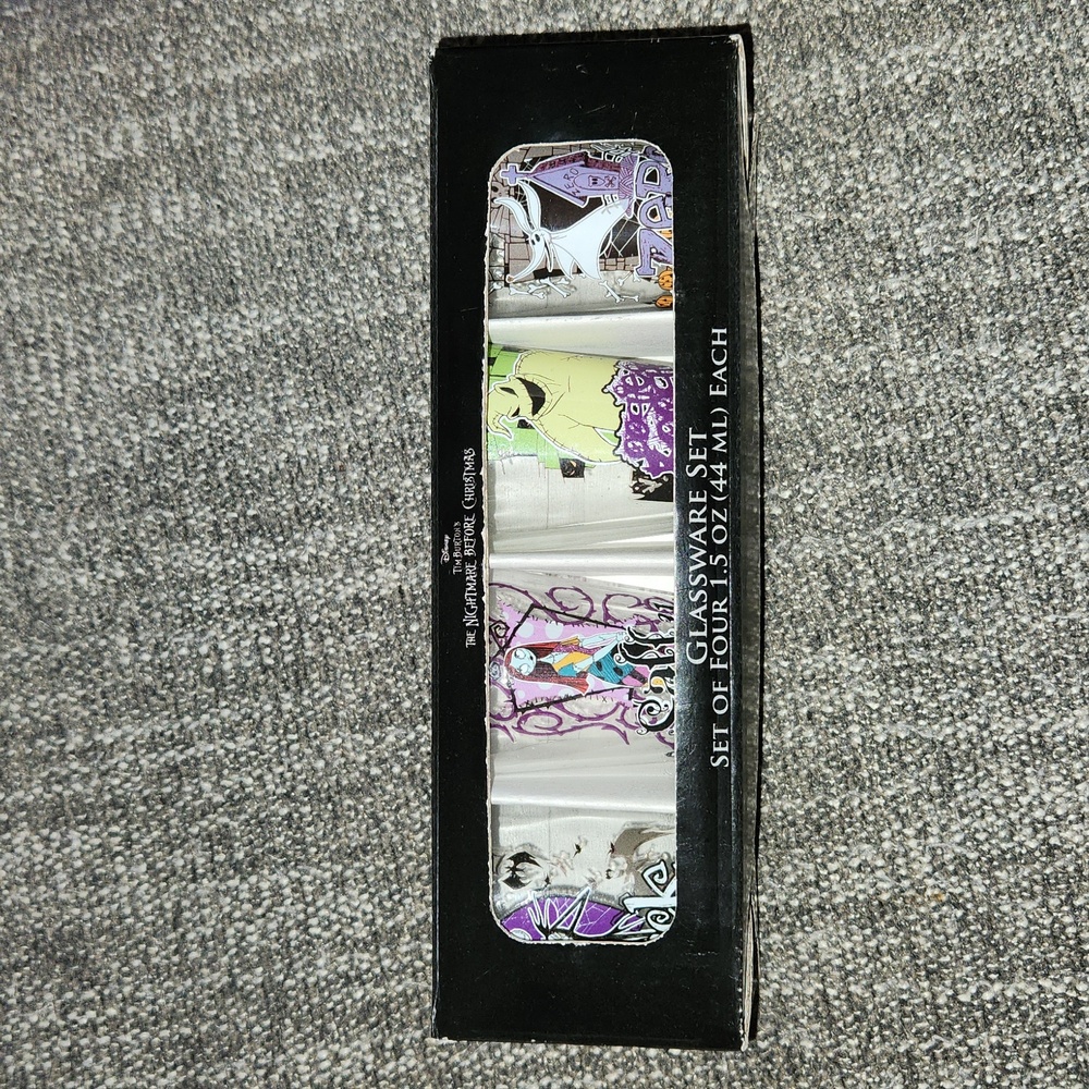NWT in box- Disney Tim Burton The Nightmare Before Christmas Shot Glasses- 4pk